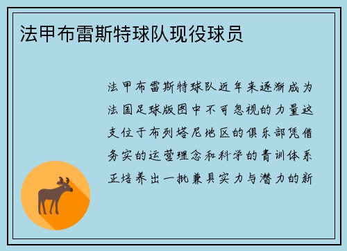 法甲布雷斯特球队现役球员